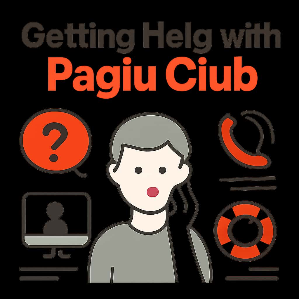 An educational illustration explaining support options for Paglu Club.