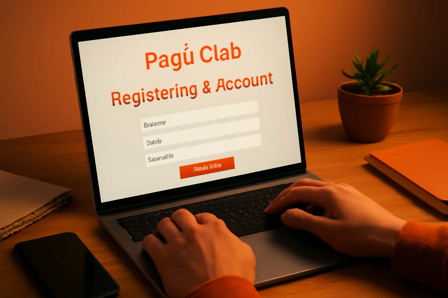 An informative scene depicting the process of registering a Paglu Club account.